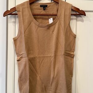 Talbots Camel Knit Sleeveless Shell Tank
